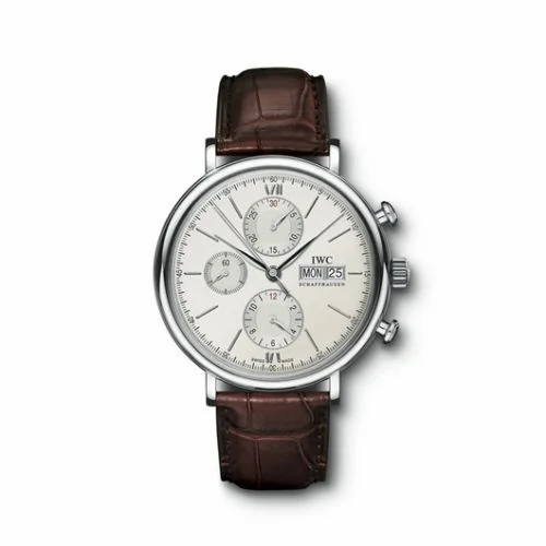 IWC Portofino Chronograph Stainless Steel / Silver IW3910-07 (3910-07, IW391007)